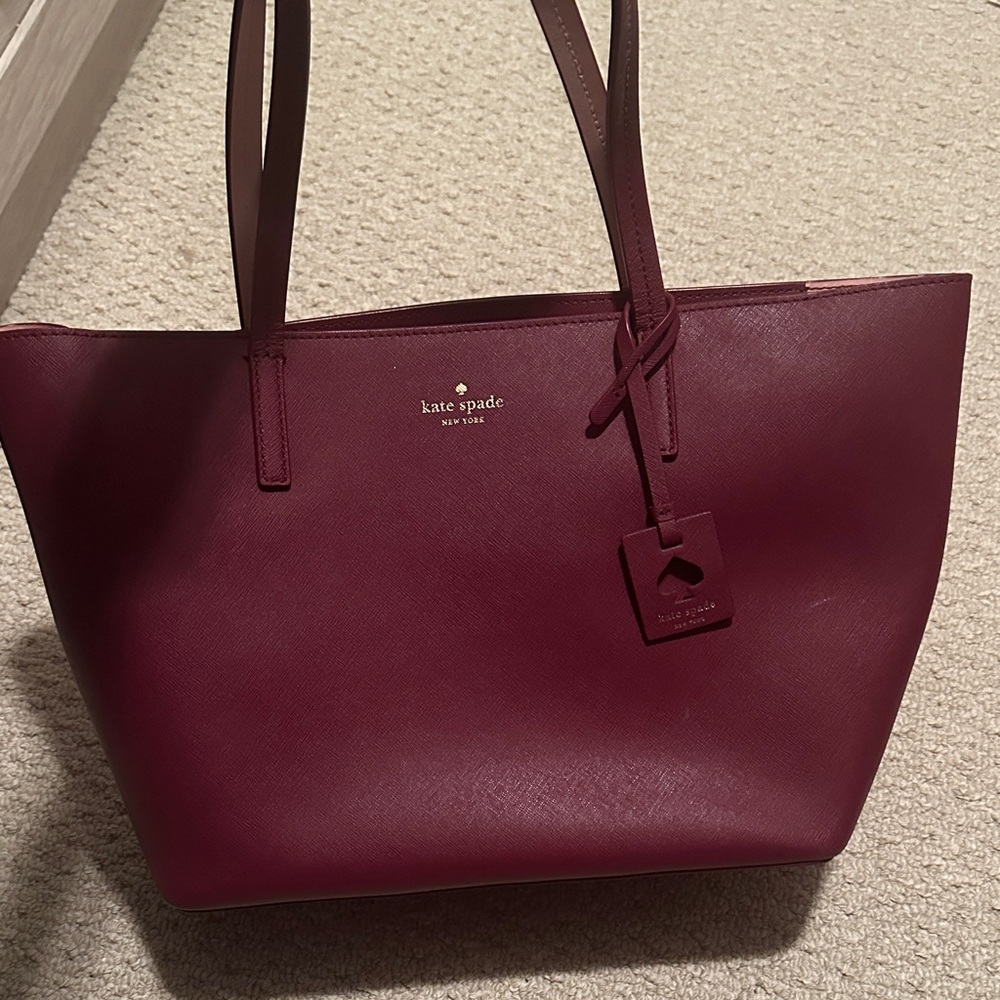 Kate Spade Deep Red Tote Bag